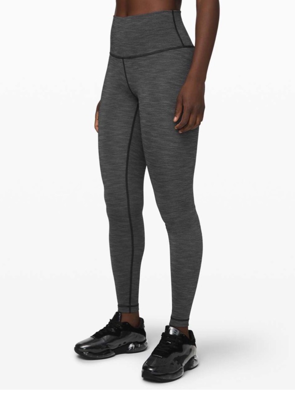 Lululemon Wunder Under Leggings Full On Luxtreme - Heathered Black - size 6